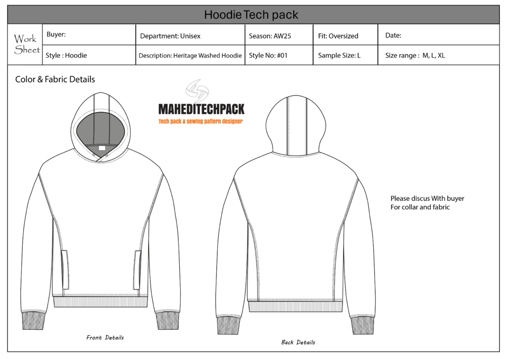 hoodie tech pack
