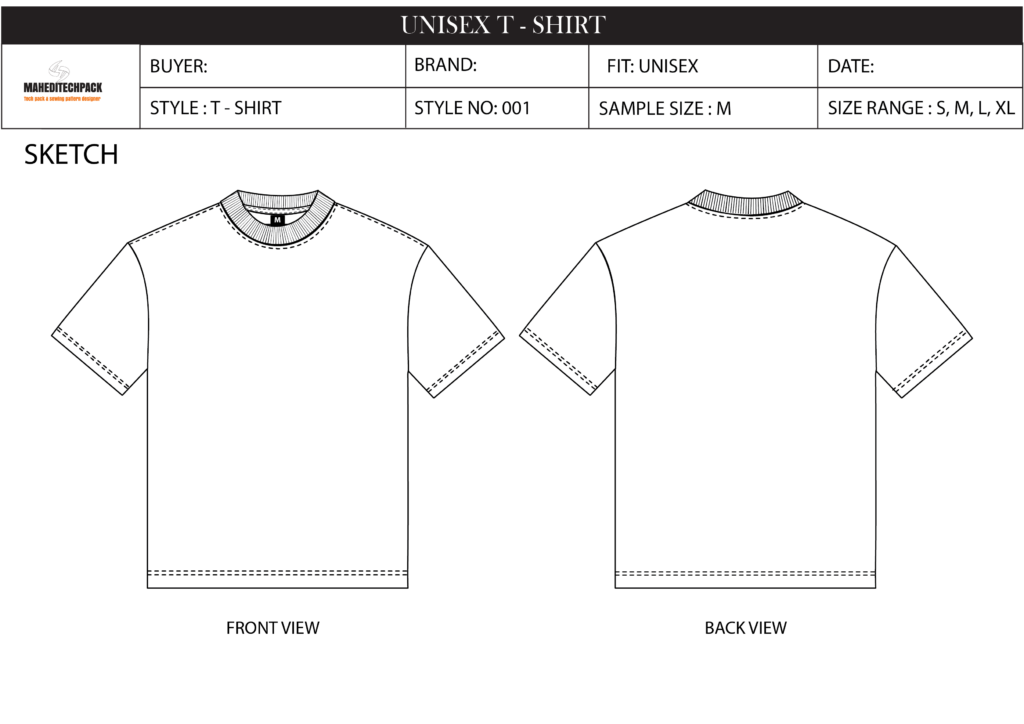 t shirt tech pack