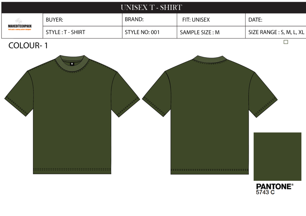 t shirt tech pack